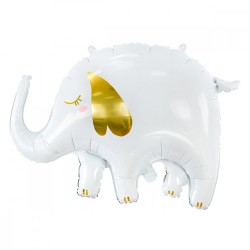 Белый слоник с золотыми ушками